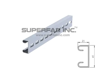 SIS 004 – Strut channel, Single, slotted 14×20 (deep)