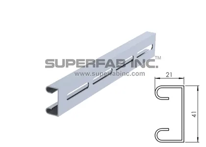 SIS 006 – Strut channel, Single, slotted 14×50 (deep)