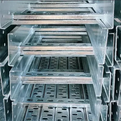Hot-dip galvanised ladder cable trays