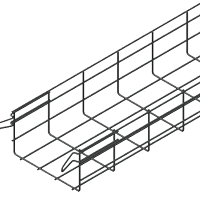 Wire mesh basket cable tray